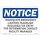 Signmission OSHA Notice Sign, 7" Height, Rigid Plastic, Inadequate Emergency Lighting Flashlight Sign, Landscape OS-NS-P-710-L-13683 - alternate 1